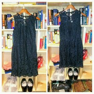 Banana Republic Black Lace Cocktail Sheath Dress